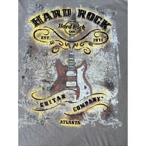 HARD ROCK CAFE‎ GUITAR COMPANY ATLANTA Shirt - Rusted Tea Brown